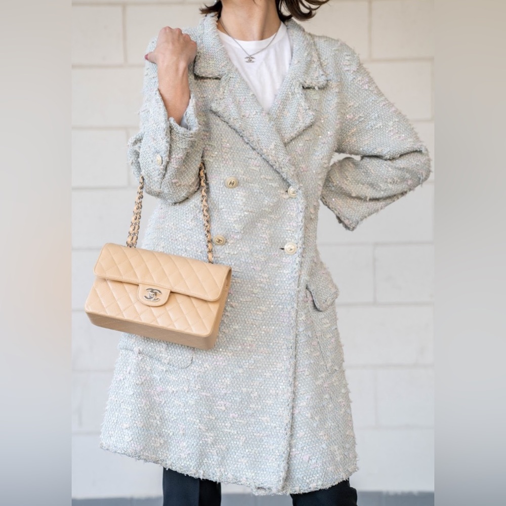Chanel 07C Double Breasted Tweed Coat